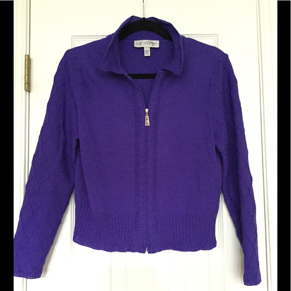 St. John Collection Purple Sweater